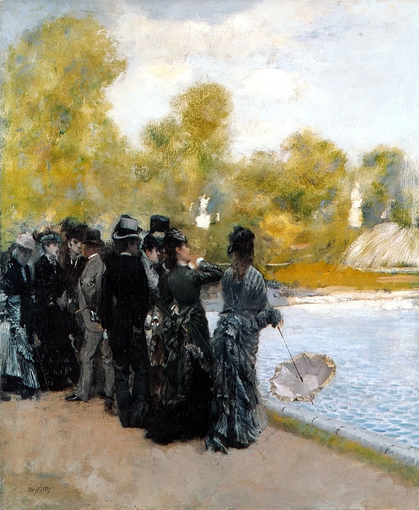 Giuseppe De Nittis - La piscina nel Jardin du Luxembourg